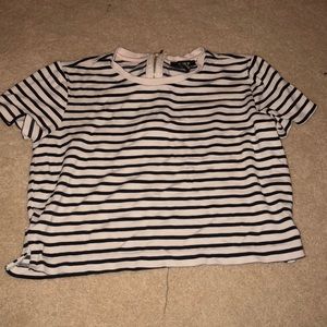 Cropped forever 21 striped shirt